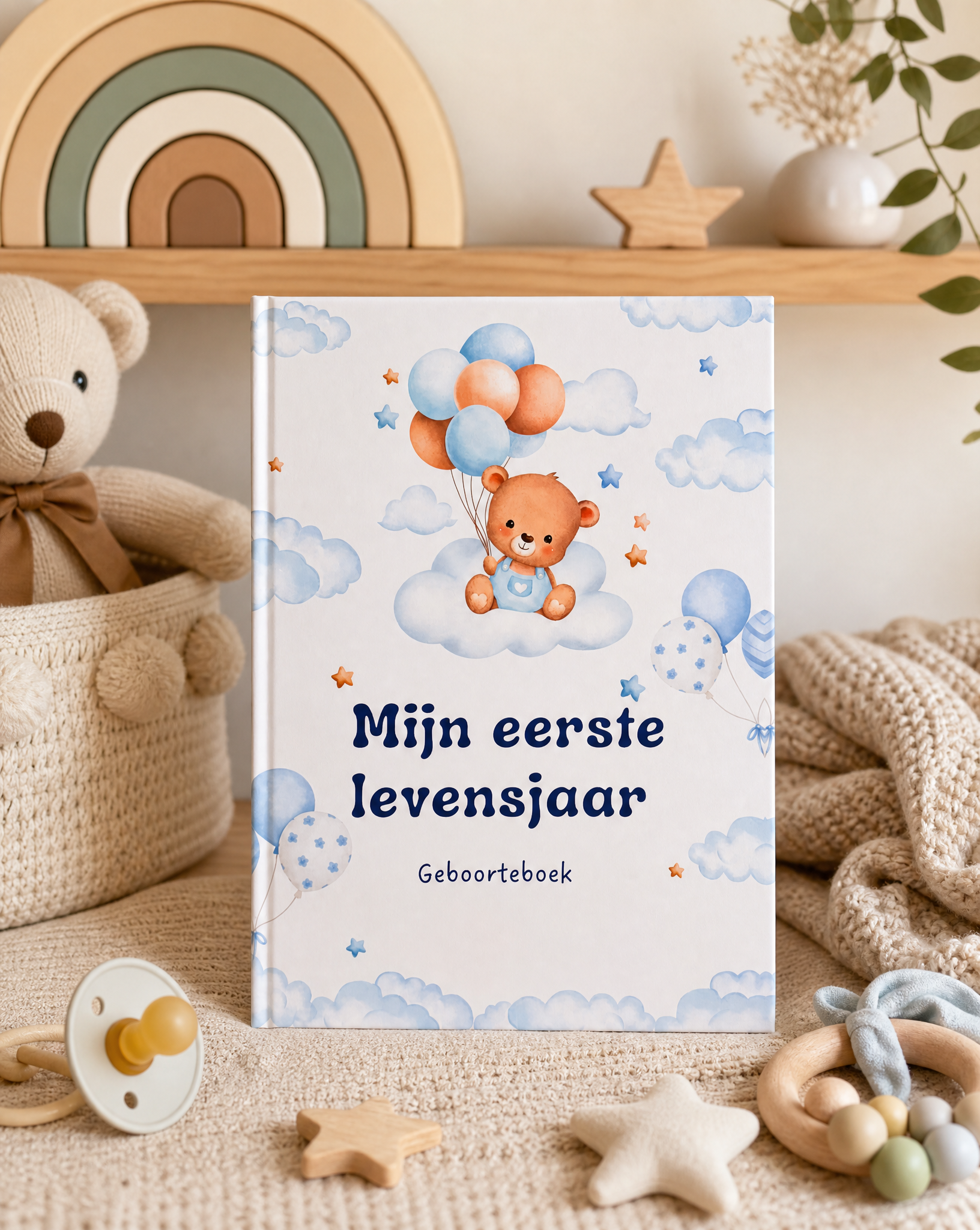 Geboorteboek - Mijn eerste levensjaar - Blauw - Jongen