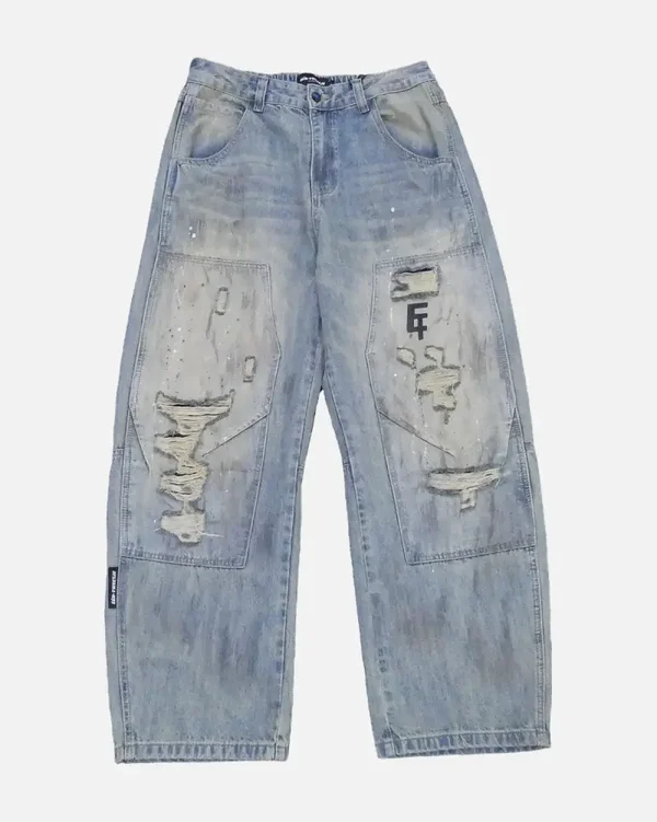 Distressed carpenter jeans