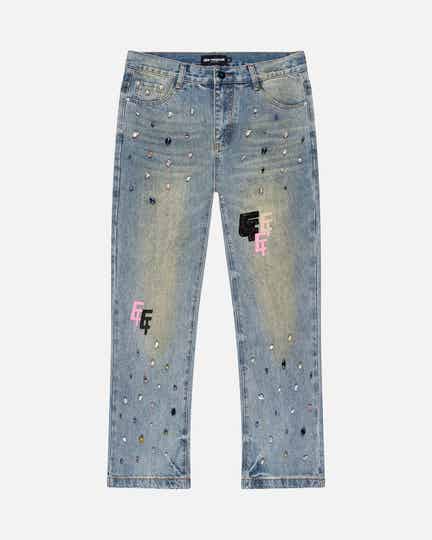 Diamond studs jeans
