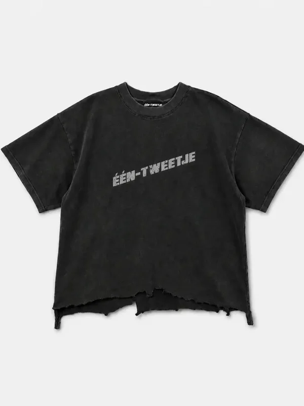 Washed black logo T-shirt