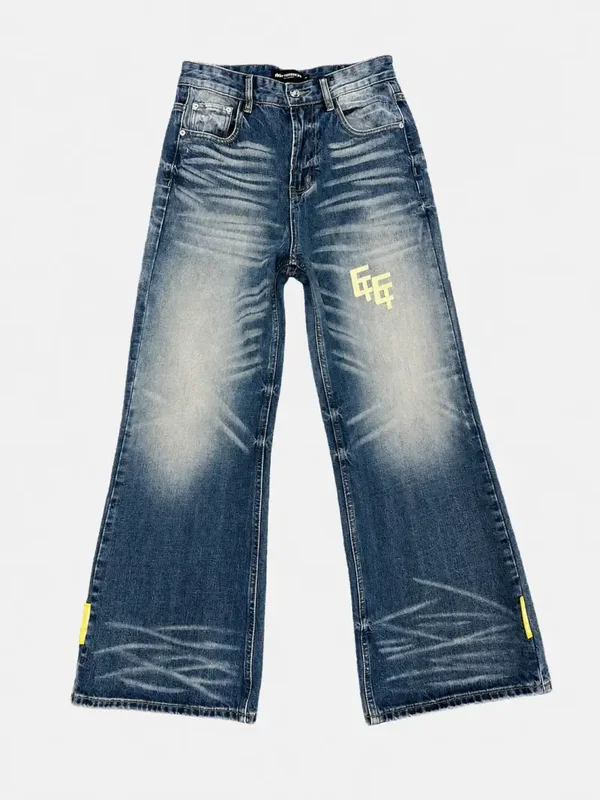 Faded blue flare Jeans