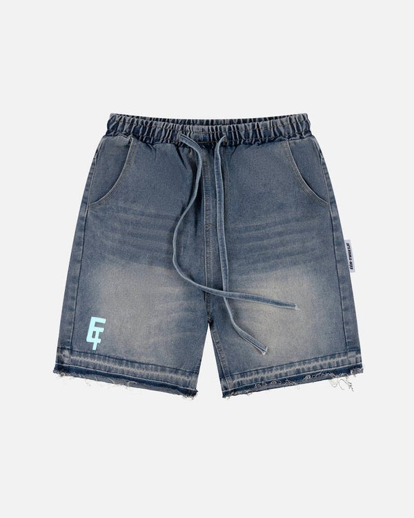 Woman baggy light blue short
