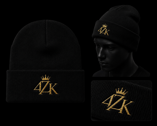 4ZK Gold Stitch Beanie