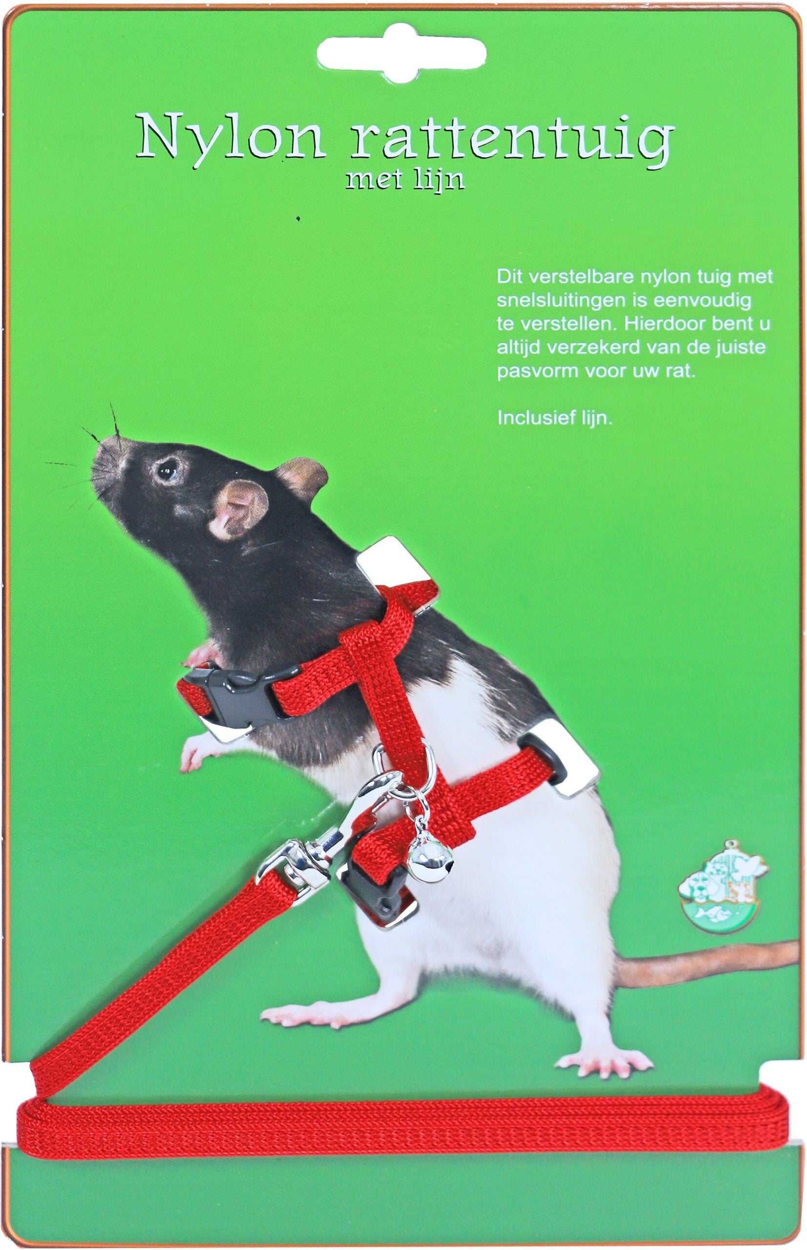 Boon rattentuig met lijn, rood