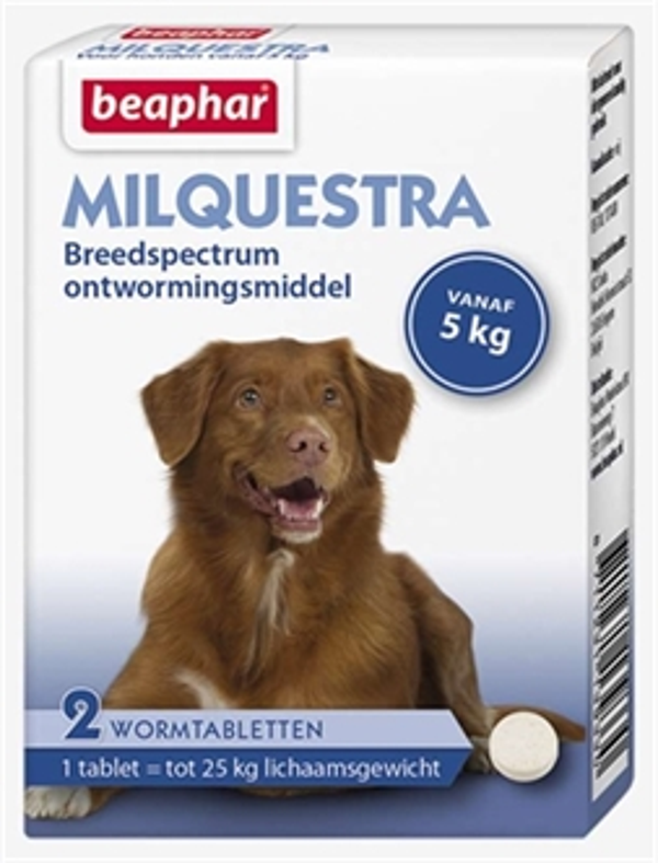 Beaphar milquestra hond  2 tabletten