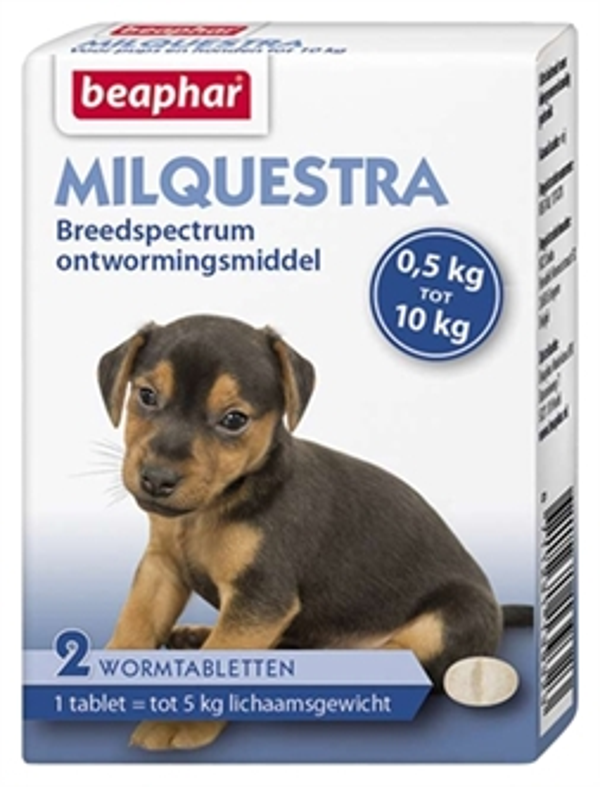 Beaphar milquestra kleine hond/pup 2tbl