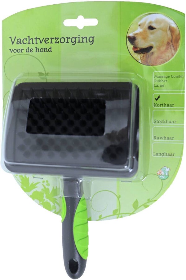 Boon hondenborstel rubber massage, large