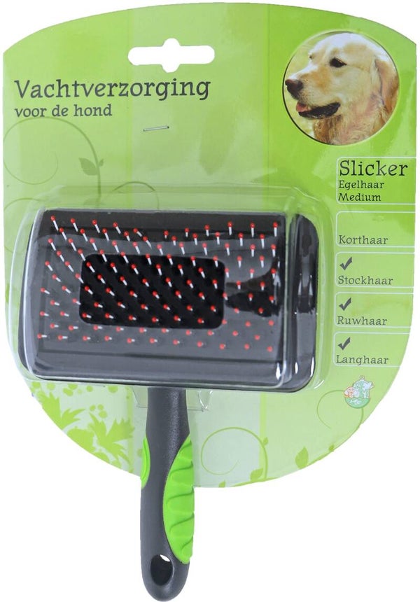 Boon hondenborstel slicker egelhaar, medium