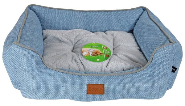 Boony divan linnenlook pastel blauw 60 x 50cm