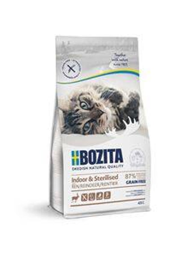 Bozita Feline Indoor & Sterilised Rendier Grain Free 400gr
