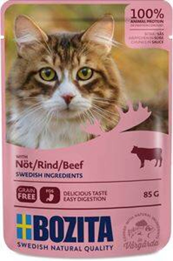 12x Bozita Feline Pouch Beef 85gr