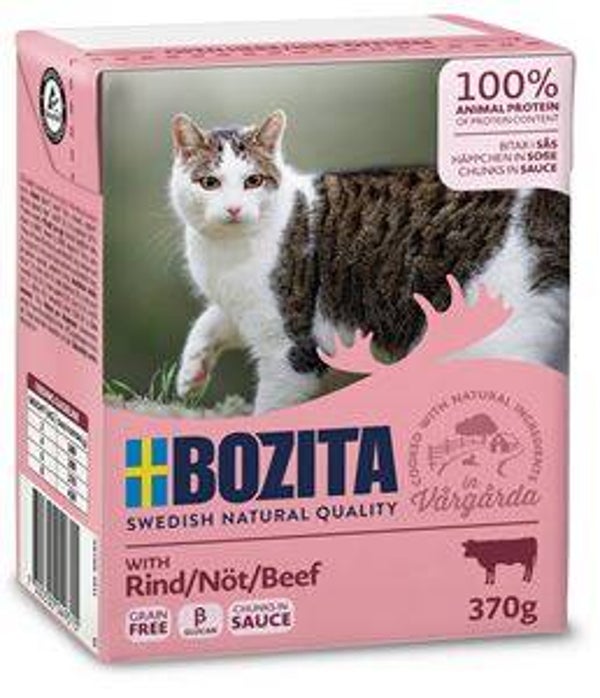 6x Bozita Tetra Feline Rund chunks in sauce 370gr
