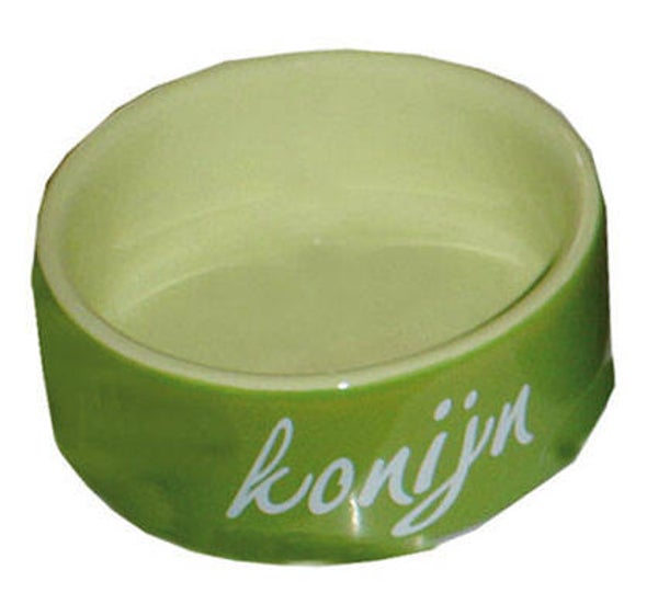 Konijnen Eetbak Steen Groen 12cm