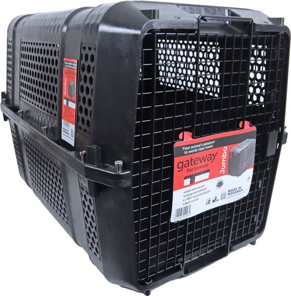 Moderna reiskennel Gateway black recycled, jumbo tot 31 kg 68,6 x 63,5 x 91,4 cm