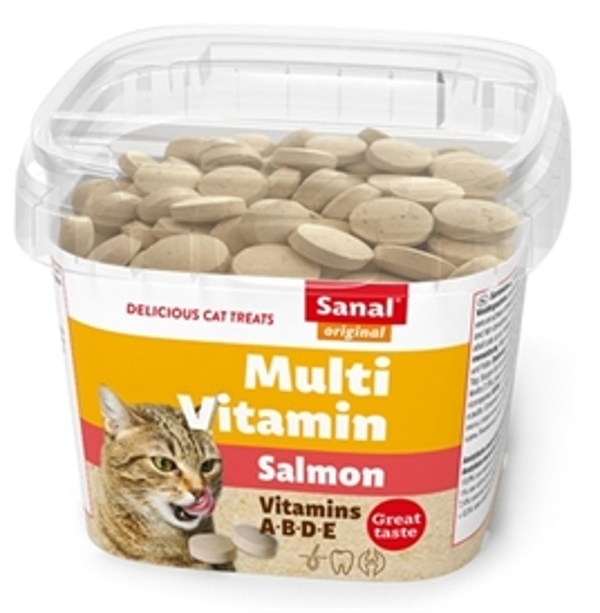 Sanal Cat Multi Vitamin Salmon Snacks Cup 100gr