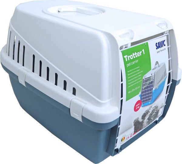 Savic reismand Trotter 1 plastic, earthblue/wit 49x33x30 cm