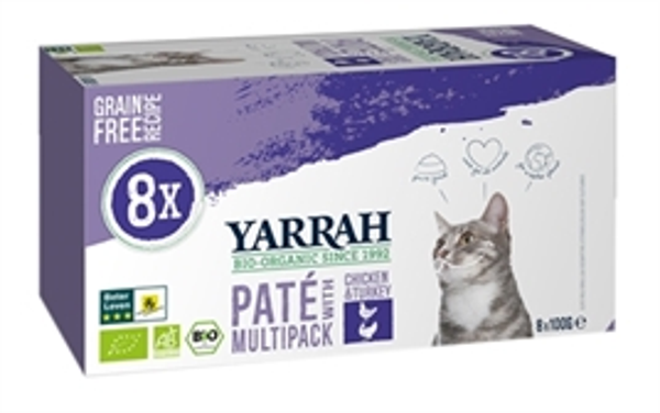 Yarrah Cat Alu Pate Multipack Chicken / Turkey 8X100gr