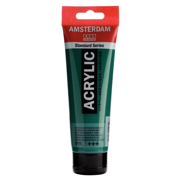 Amsterdam Standard Series acrylverf tube 120 ml Permanentgroen Donker 619
