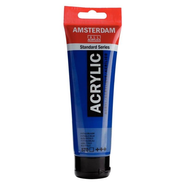 Amsterdam Standard Series acrylverf tube 120 ml Phtaloblauw 570