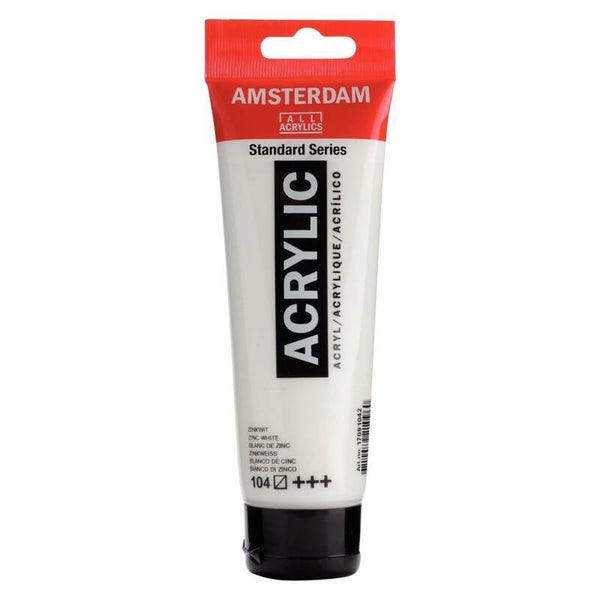 Amsterdam Standard Series acrylverf tube 120 ml Zinkwit 104