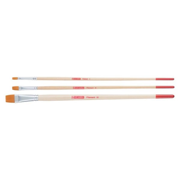 TALENS ART CREATION Olie- en Acrylpenselenset van 3 Plat - Polyester