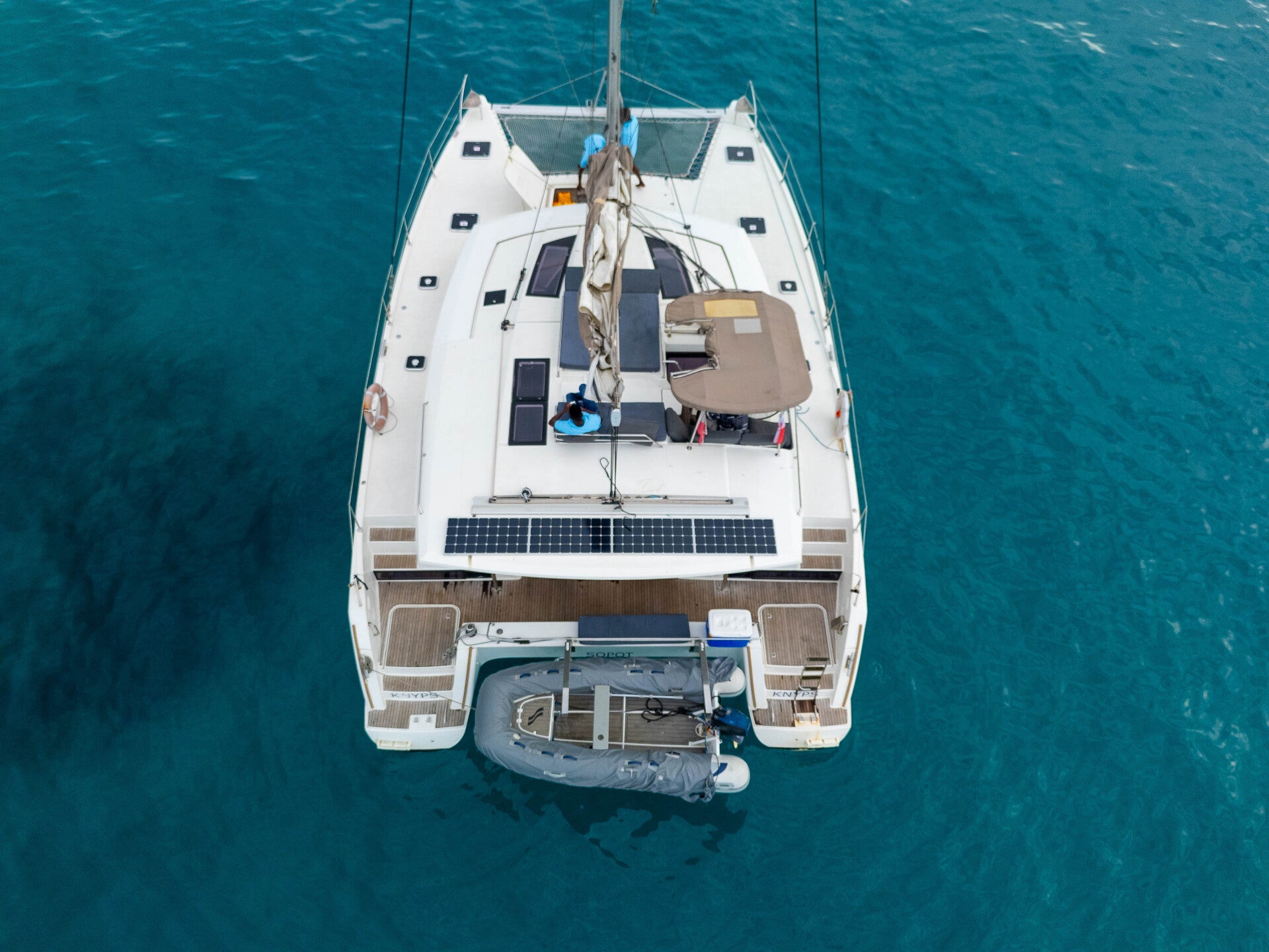 Catamaran Helia 44 sailing in the Indian Ocean near Zanzibar
