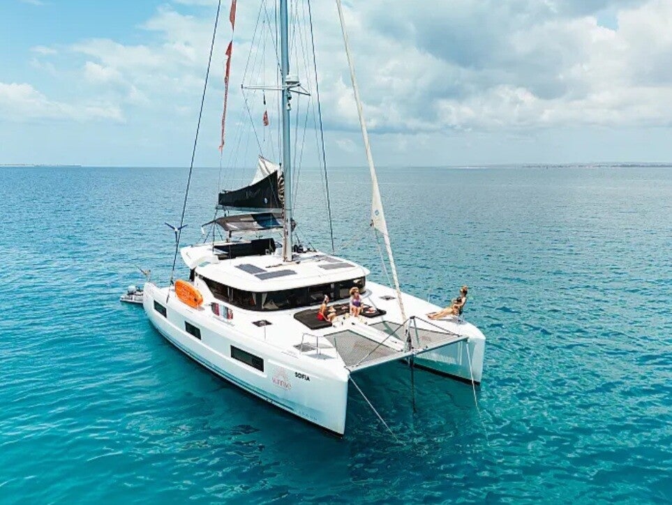 Catamaran Lagoon 46 sailing in the Indian Ocean near Zanzibar