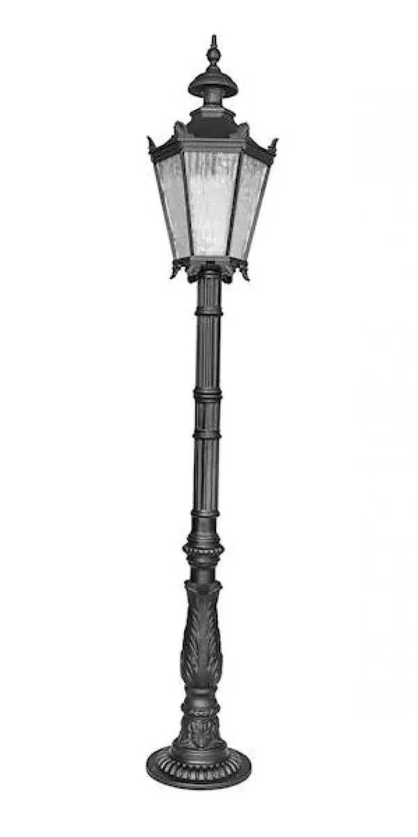 Lampadaire extérieur style lanterne H 190 cm pour jardin, terrasse et allée classique