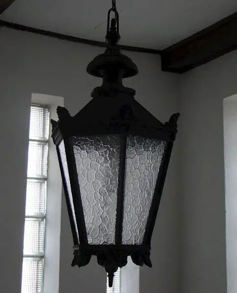 Suspension lanterne extérieure en fonte style vintage pour terrasse et entrée