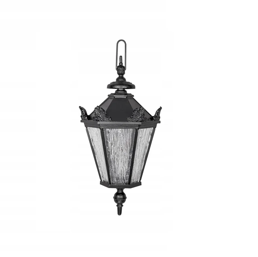 Suspension lanterne vintage noire pour terrasse, entrée et intérieur classique