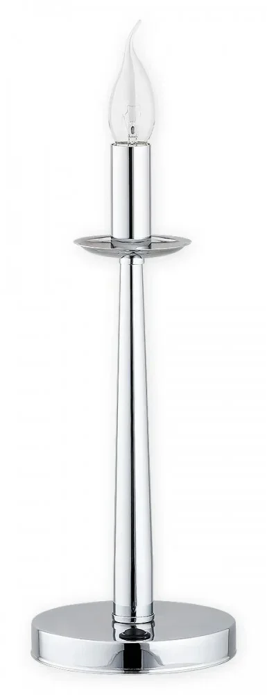 Lampe de table chromée style bougie 39 cm