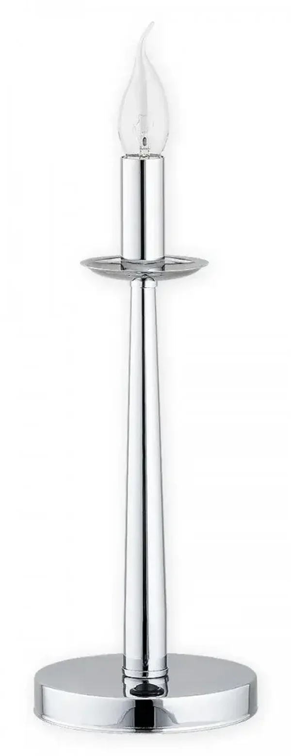 Lampe de table chromée style bougie 39 cm