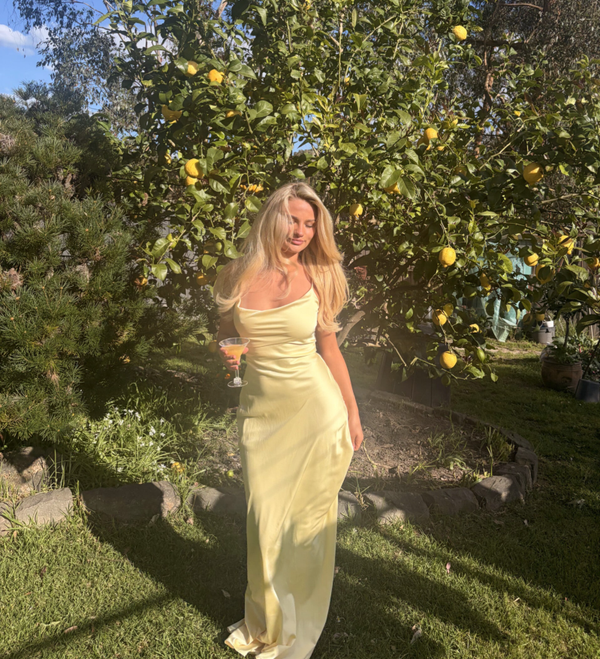 "Evie Lemon silk"