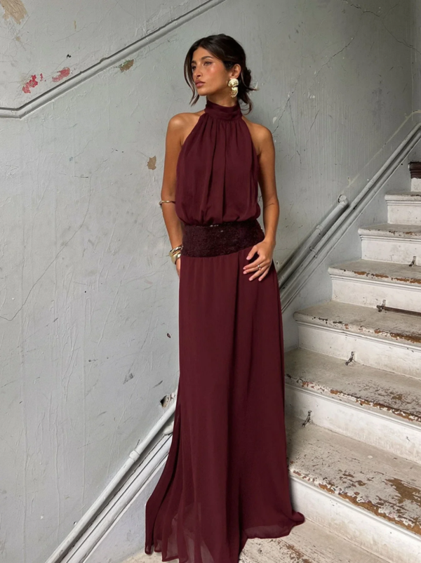 Burgundy "Darwinn drop waist"