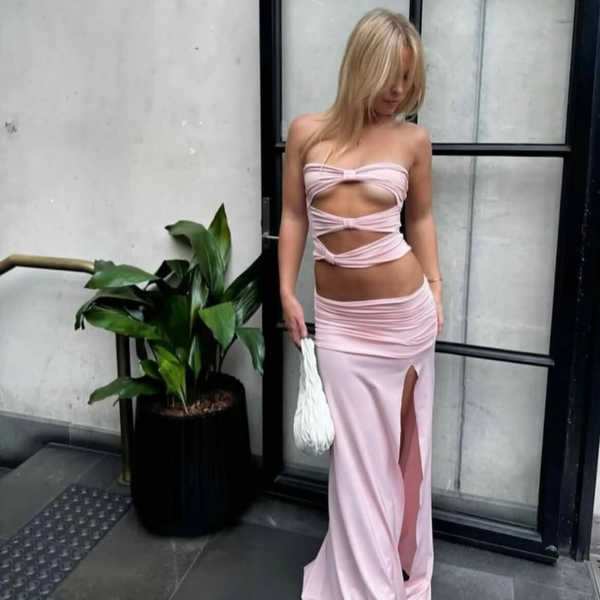 Pink "Remi Ribbon" Set