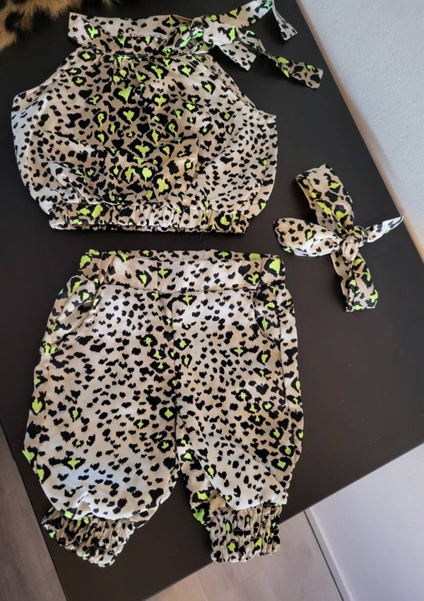 Leopard setje lime