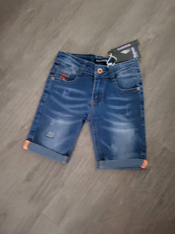 Korte jeans blauw