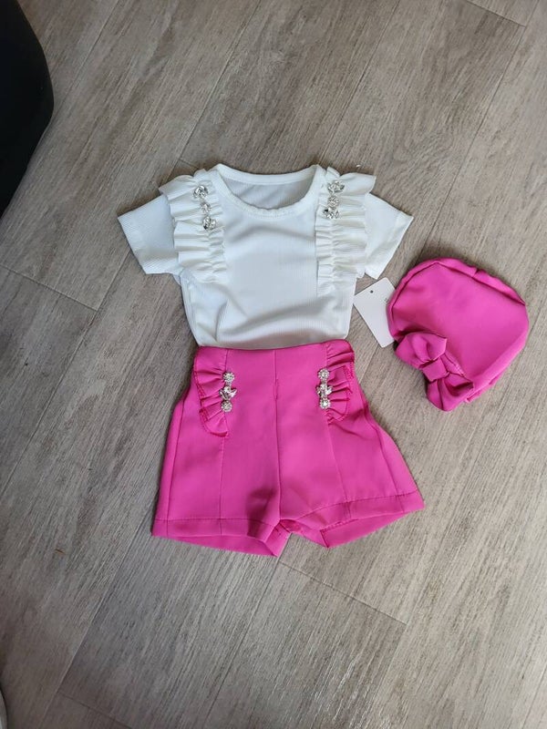 Setje bling bling  hotpink