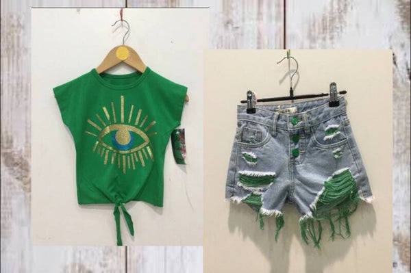 Setje eye groen
