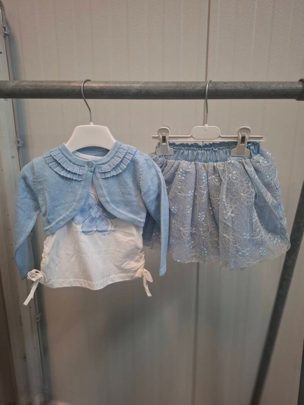 Setje flowerup blauw