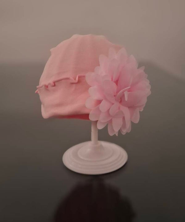Newborn mutsje flower roze