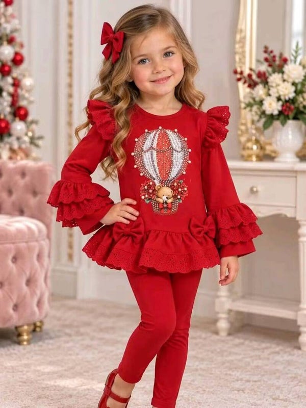 Luxery legging set red