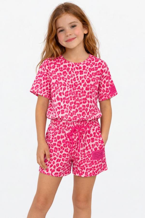 Leopard pink label