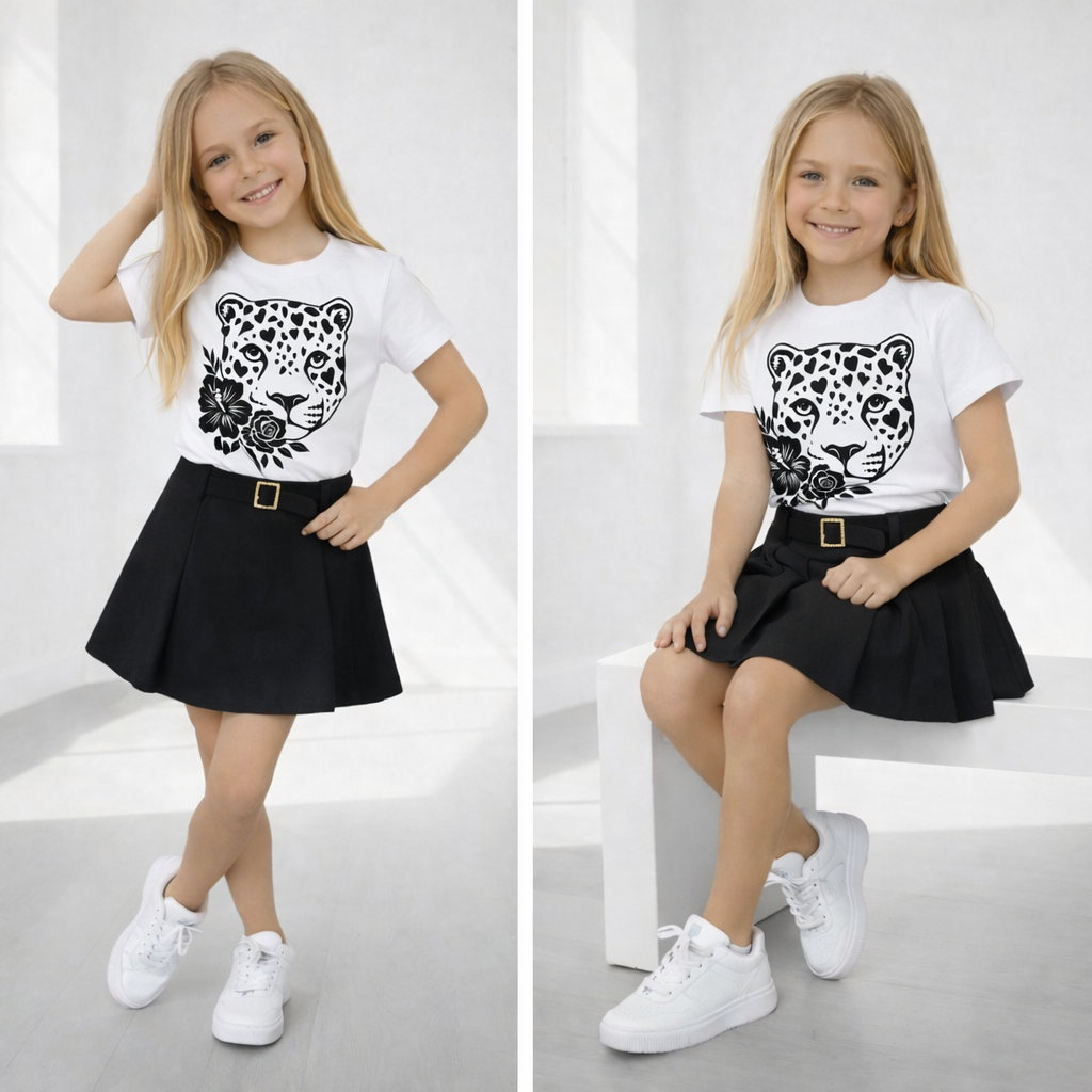 Setje leopard black
