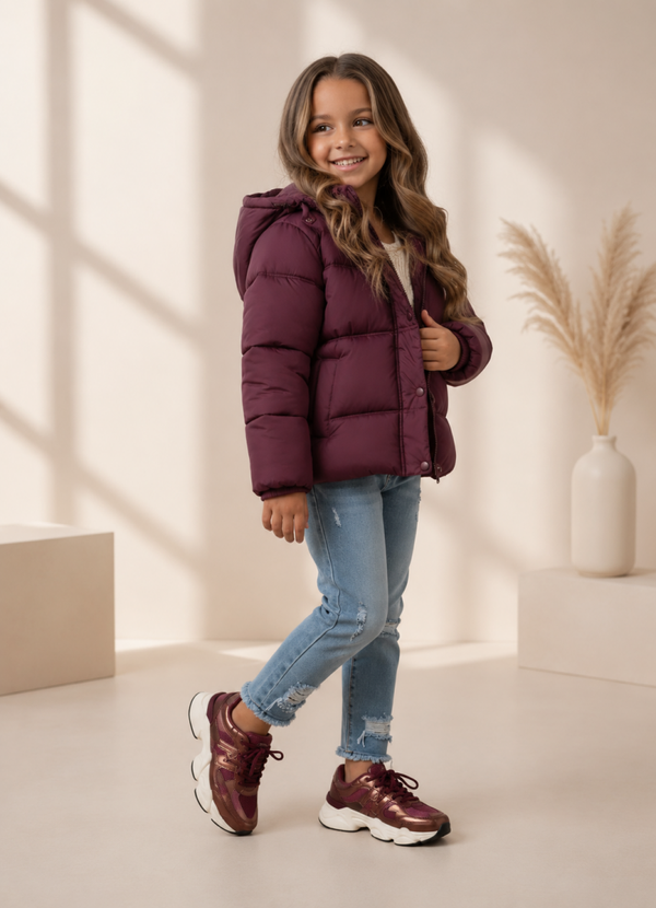 Winter pufferjas bordeaux (pre-order 1 aug)