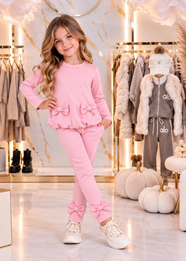 Luxery bow set roze