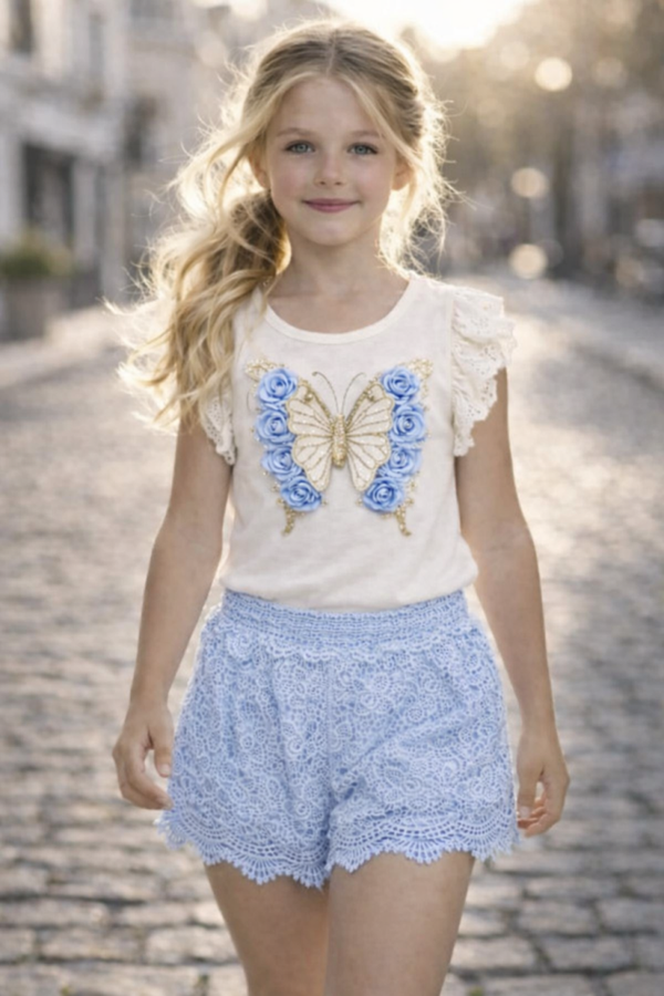 Setje butterfly blue