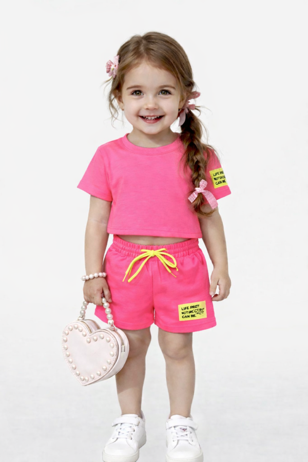 Labelset fel roze