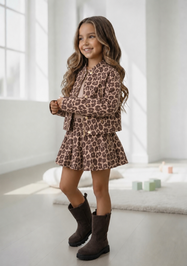 Leopard set bruin