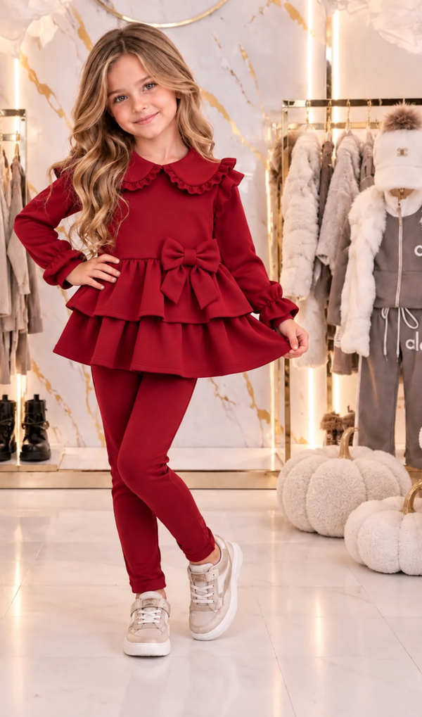 Luxery frill set rood